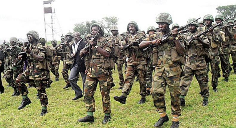 Nigeria Army on parade