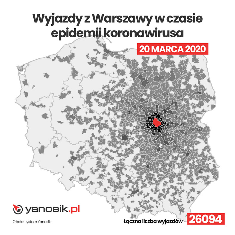 Wyjazdy z Warszawy w czasie pandemii - cz 3