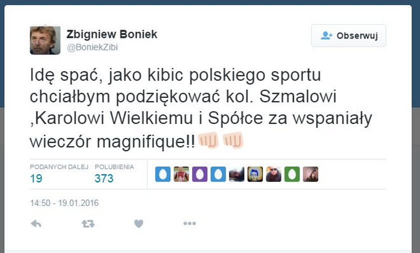 Gratulacje od Zbigniewa Bońka