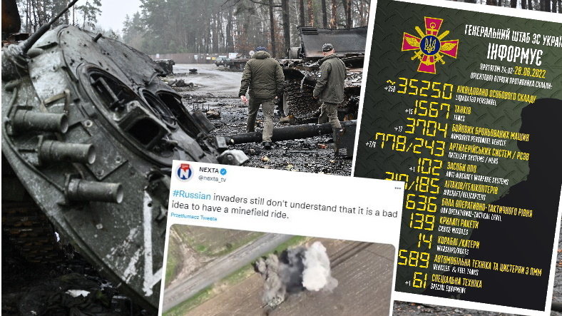 Rosyjski żołnierz przejechał przez zaminowane pole. Wideo podbija sieć