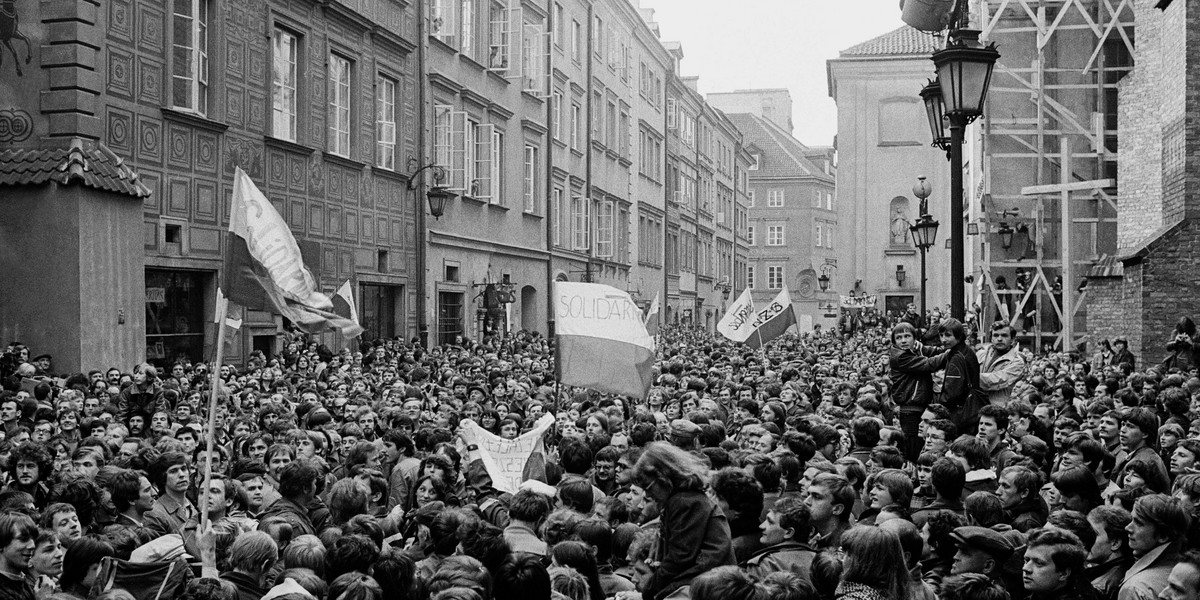 Manifestacja solidarnosci maj 1982