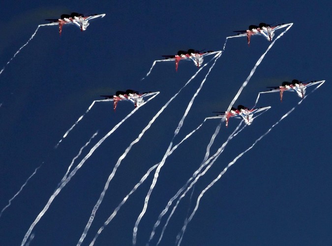 Akrobacje rosyjskich mysliwców MIG-29