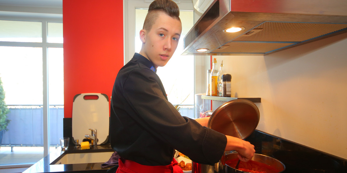 Hubert Jabłoński, licealista z Łodzi otworzył jednodniową restaurację 