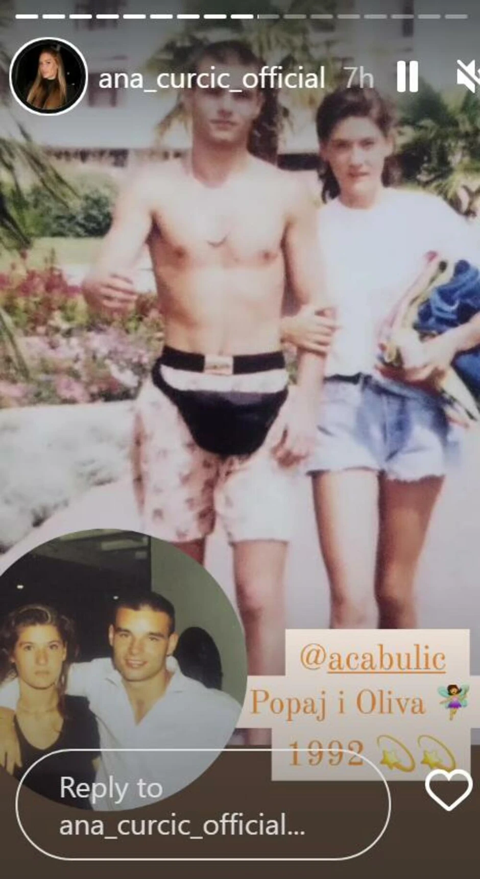 Aca Bulić i Ana Ćurčić u mladosti