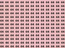 Pozornie plansza przedstawia kolumnę cyfr 64. Test polega na znalezieniu liczby 46. Widzisz ją?