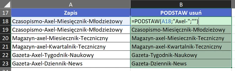 4.16  Usunięcie ciągu znaków ”Axel-”