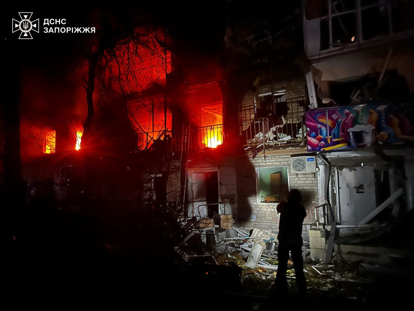 Un ataque masivo de drones en Zaporizhzhia: nueve impactos, cero víctimas