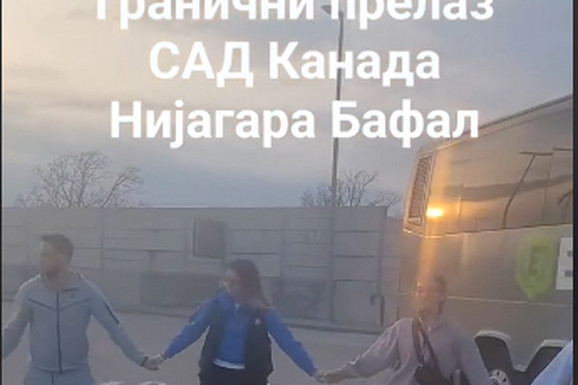 UŽIČKO KOLO OSVOJILO NIJAGARU Srbi izašli iz autobusa na granici SAD i Kanade i napravili šou uz harmonikaše (FOTO, VIDEO)