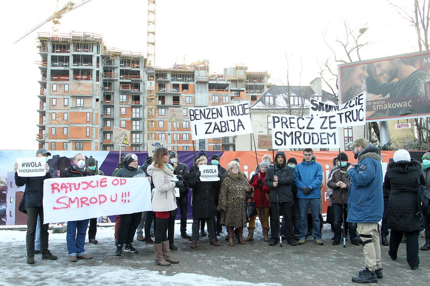 Protest mieszkańców Woli