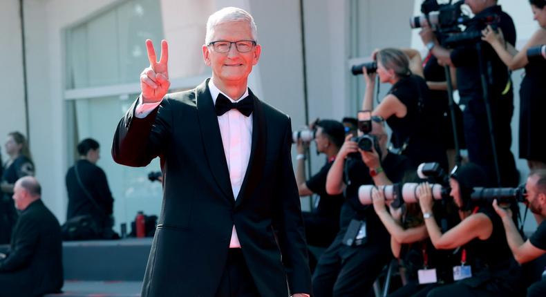 Tim Cook attends the Venice Film Festival.Franco Origlia/Getty