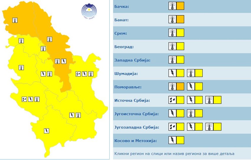 Meteoalarm subota