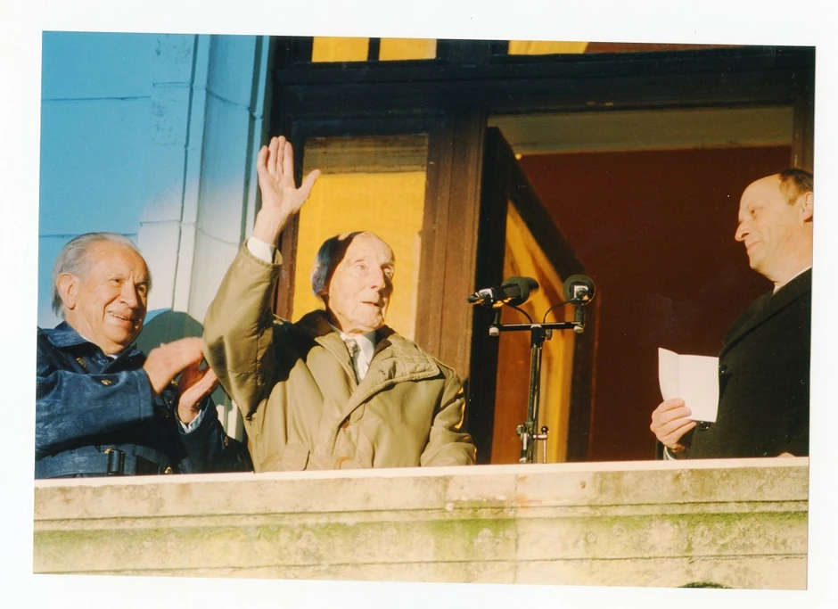 Proslava 100. rođendana Leona Štukelja u Novom Mestu 1998. godine | Foto: Dolenjski muzej