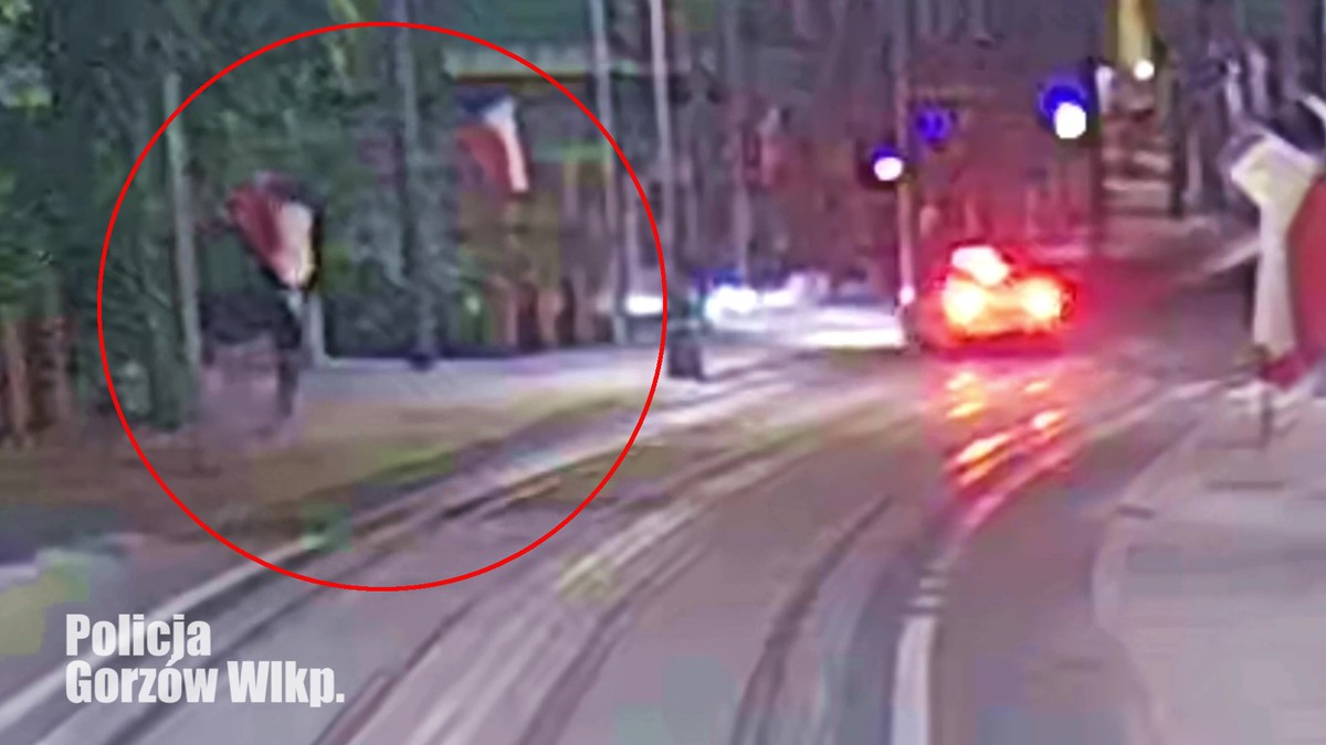 Ale wstyd! Nocny incydent obok parku. Policja opublikowała nagranie