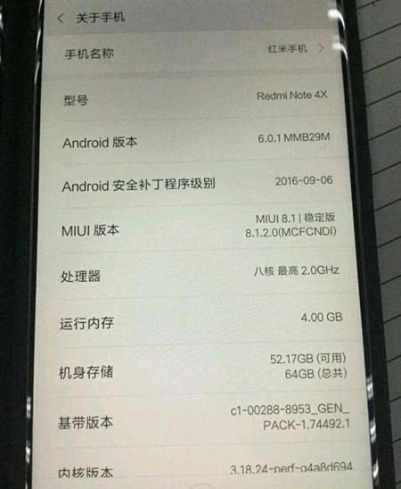 Xiaomi Redmi Note 4X