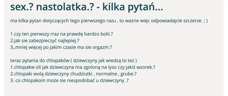 Nastolatki czerpią wiedzę o seksie z internetu