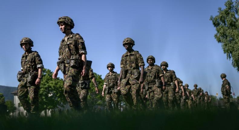Swiss army reservists deployed to support public hospitals in the battle against the COVID-19 were stood down Wednesday as the government announced the easing of most coronavirus lockdown restrictions
