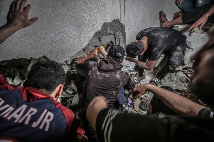 A Hamász hétfőn kezdte el rakétákkal támadni Izraelt, és ez váltotta ki az izraeli ellencsapást / Fotó: MTI