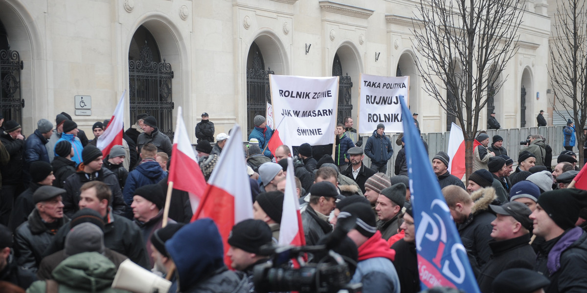 protest rolników warszawa 