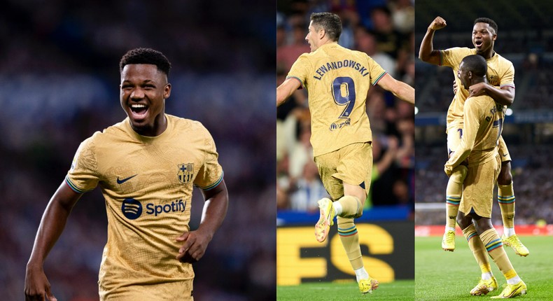 Ansu Fati the hero as Lewandowski scores 2 goals in Barcelona's 4-1 win against Real Sociedad