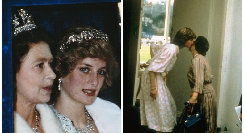 Princess Diana and Queen Elizabeth II through the years.Terry Fincher/Princess Diana Archive/Getty Images, Dirick Halstead/Getty Images