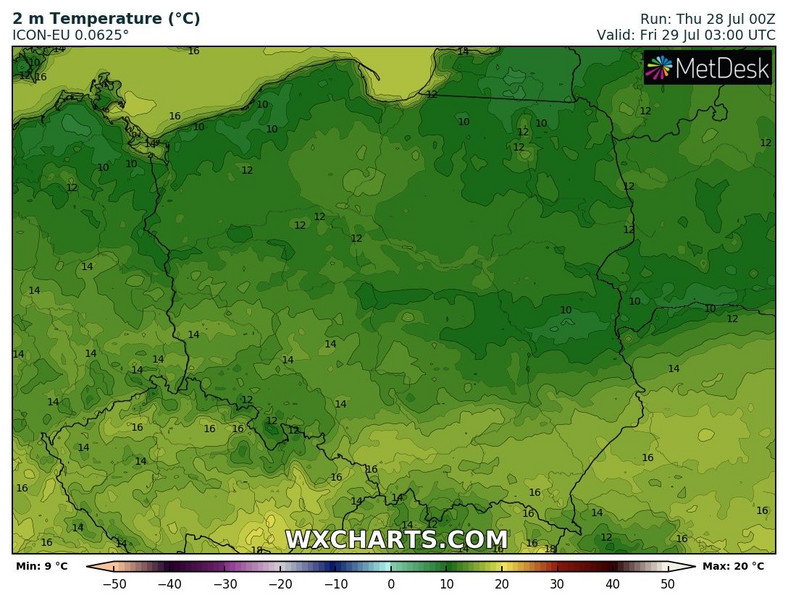 Poranek będzie niezbyt ciepły