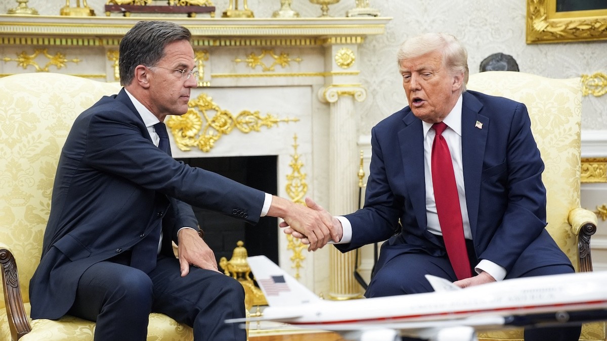 Donald Trump a Mark Rutte.