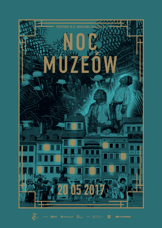 Plakat tegorocznej Nocy Muzeów w Warszawie