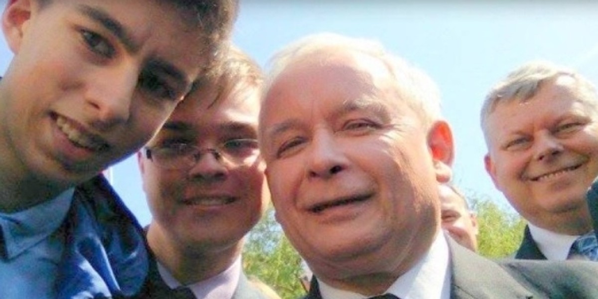 Selfie z Jarosławem Kaczyńskim