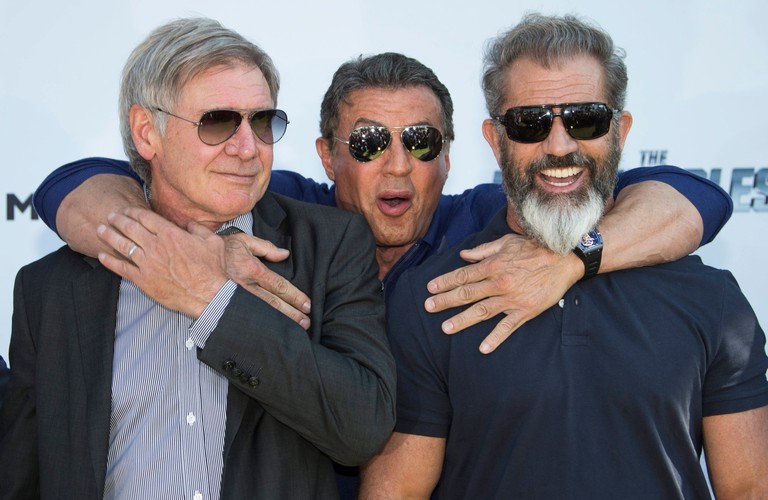 Harrison Ford, Sylvester Stallone i Mel Gibson promowali w Cannes film 'Niezniszczalni 3'