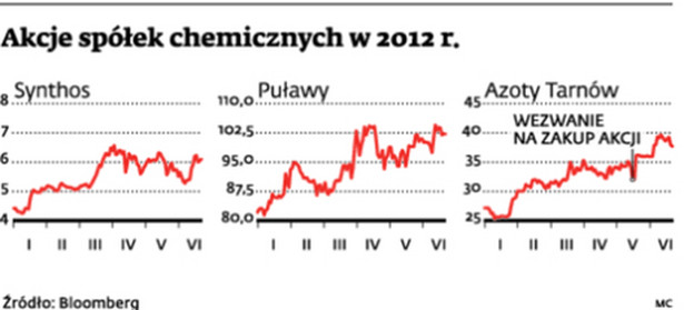 Akcje spółek chemicznych w 2012 r.