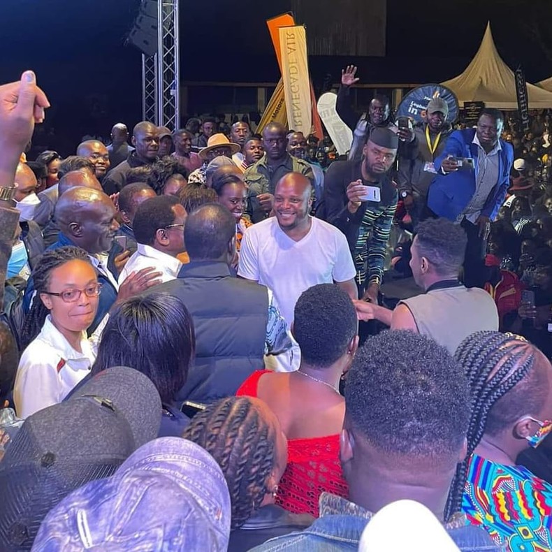 Former PM Raila Odinga and Jalang'o at Luo Festival. Jalang'o takes Luo Festival to America