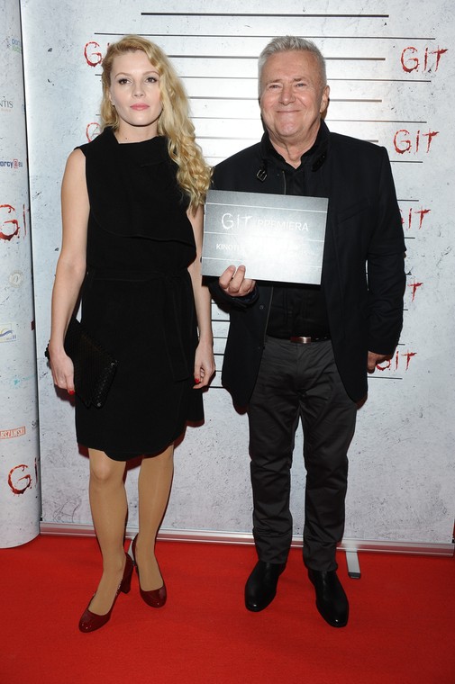 Włodzimierz Matuszak und Karolina Nolbrzak bei der Premiere des Films "Git" (2015)