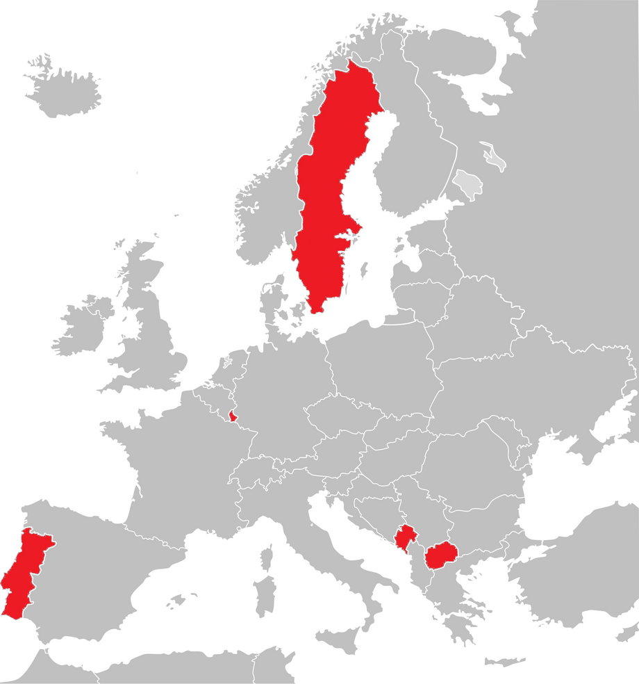 Mapa krajów, do których nie polecimy z Polski