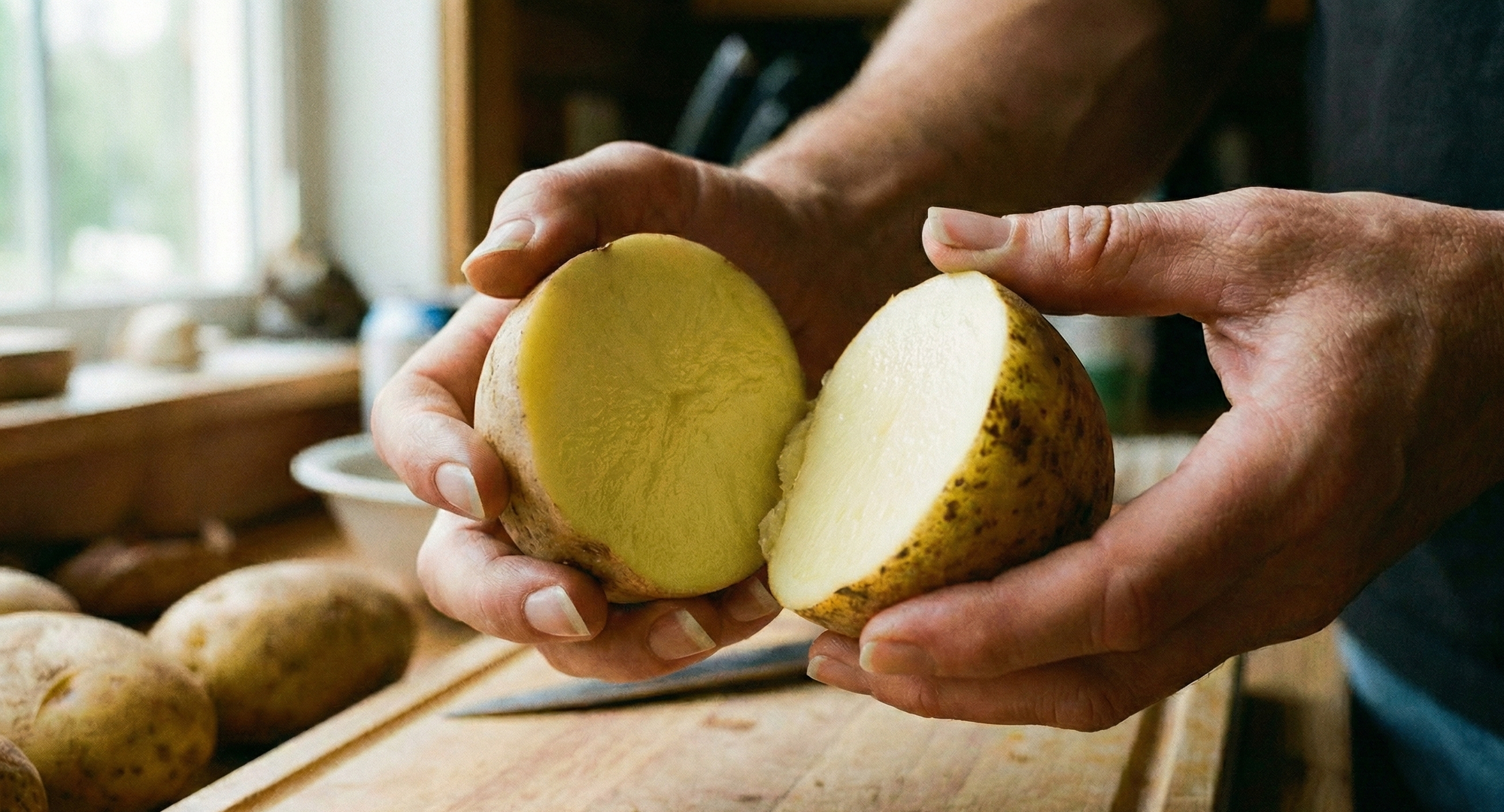 Zemiak ako pomocník na odstránenie usadenín.