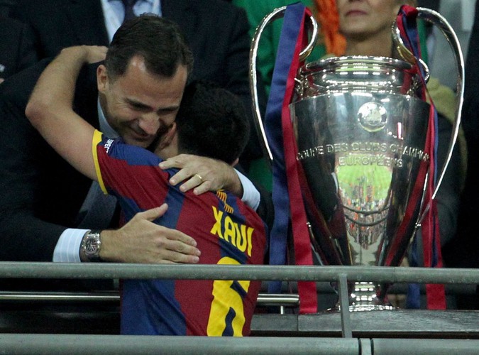 Radość piłkarzy Barcelony po wygraniu LM