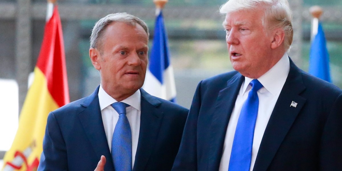 Donald Trump przebywa z wizytą w Brukseli od środy