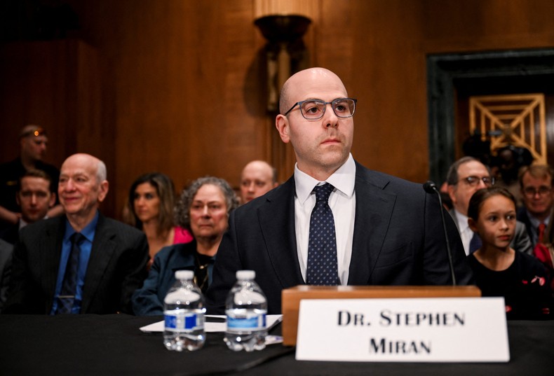Miran has served in both Trump administrations.He was nominated by Trump in December 2024 to serve as Chair of the Council of Economic Advisers, which is a top White House role that advises the president on economic policies.He was confirmed by the Senate in March 2025, by a party-line 53-46 vote. Senate Democrats and some centrist Republicans expressed concern over his advocacy for broad, economy-wide tariffs, which they said could raise prices for consumers and provoke retaliatory measures from key allies.Some critics also question whether his relatively recent conversion from a believer in free markets to a supporter of tariffs is politically motivated or based on data, though Miran previously told Fortune magazine that his beliefs are shaped by when he worked on Wall Street in his 20s.