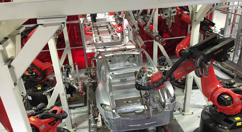 Tesla factory in Fremont, California