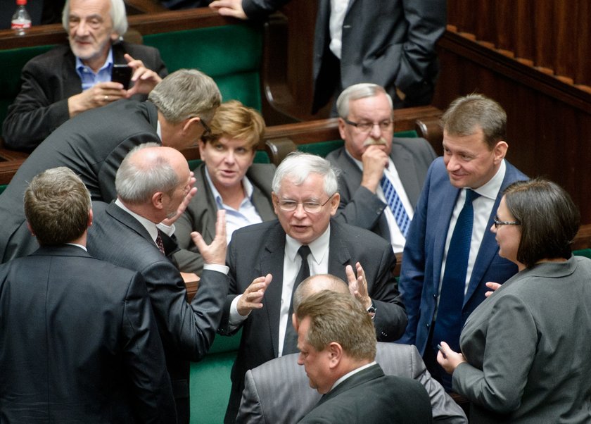 Jarosław Kaczyński i jego ludzie w Sejmie