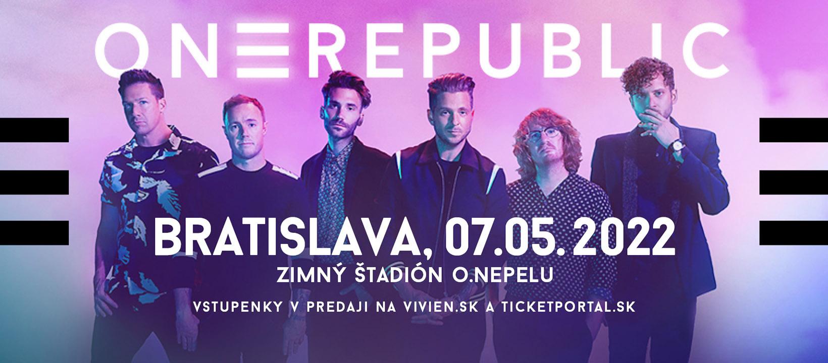 Koncert OneRepublic sa uskutoční 7. mája v Bratislave.