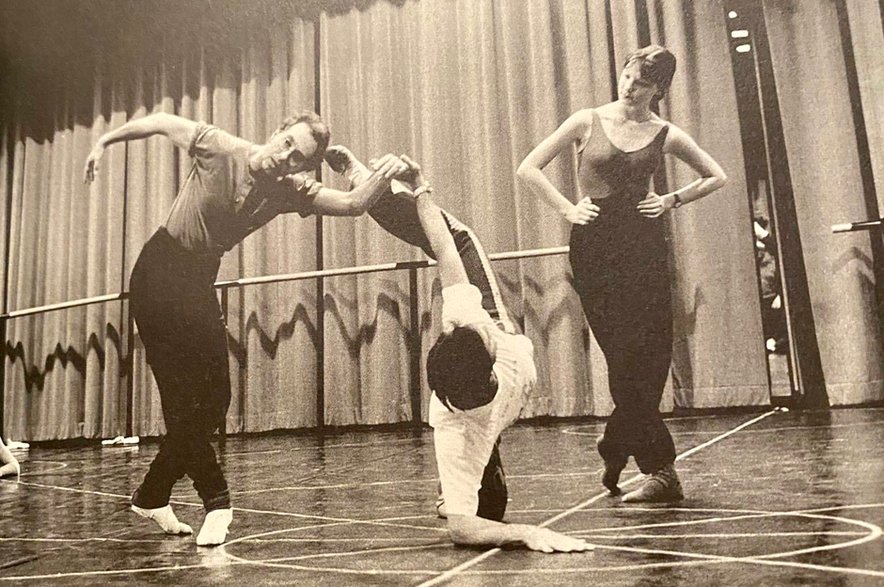 Nardelii na próbie choreografii Bejarta w Operze Paryskiej - 1996 r.