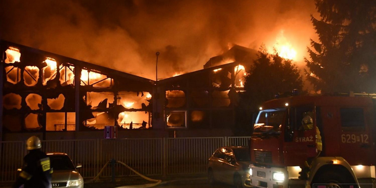 Pożar zakładu meblowego w Wielkopolsce