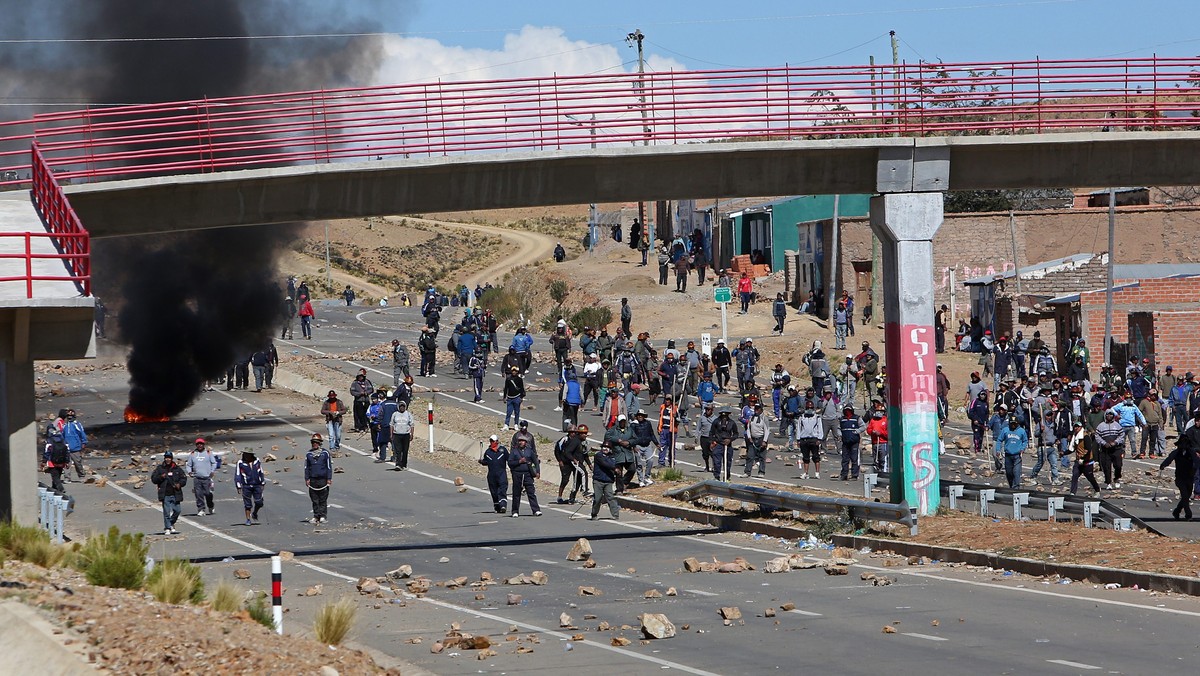 BOLIVIA MINERS PROTEST (Bolivian miners protest to show opposition to the Mining act)