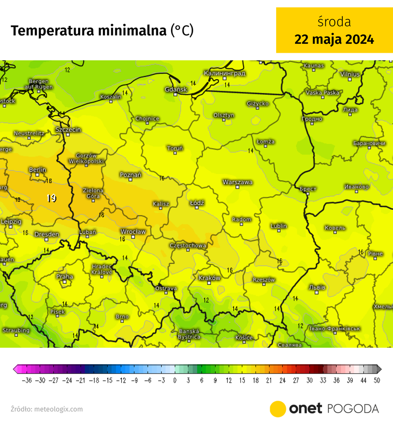 Noc również będzie ciepła, miejscami nawet 17-18 st. C