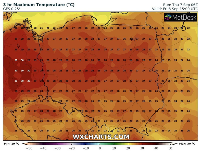 W piątek temperatura sięgnie 29 st. C