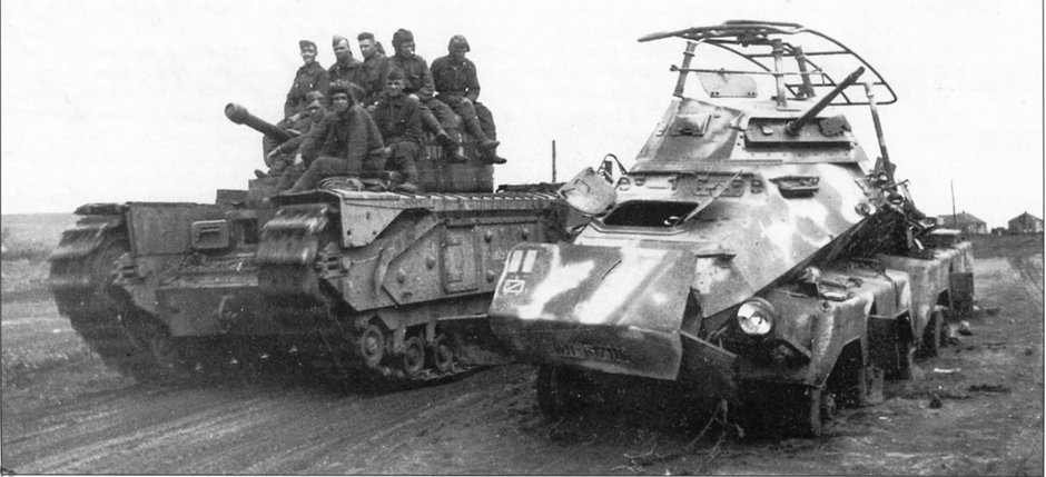 Czołg Mk IV Churchill używany przez Rosjan podczas walk na Łuku Kurskim