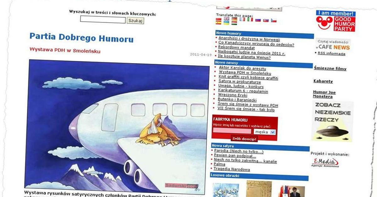 Dowcipy w Smoleńsku. Polski satyryk stroi sobie żarty