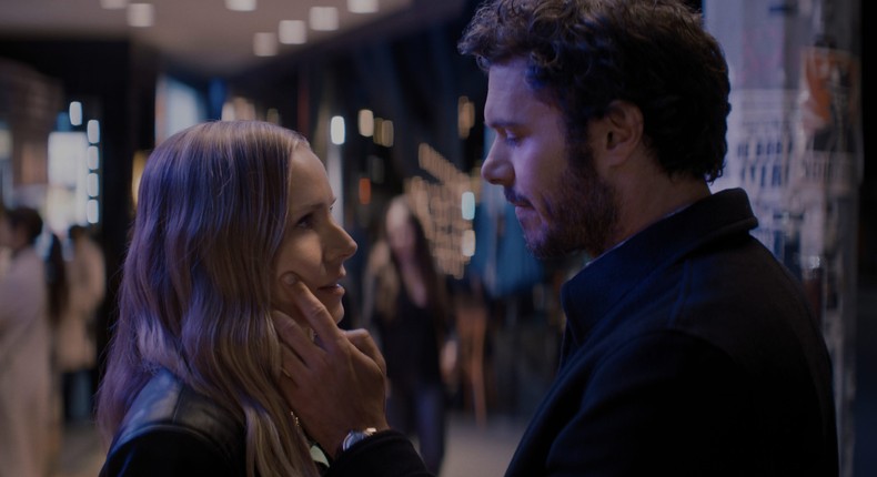 Kristen Bell as Joanne and Adam Brody as Noah on Nobody Wants This.Netflix