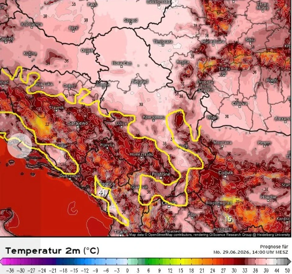 Dnevne temperature od 32 do 40 stepeni narednih dana