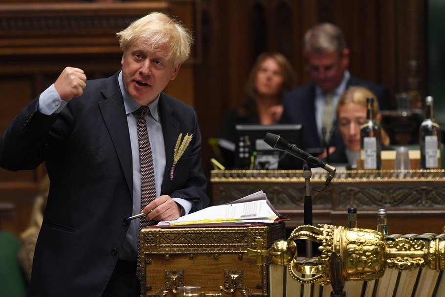 Premier Wielkiej Brytanii Boris Johnson w brytyjskim parlamencie